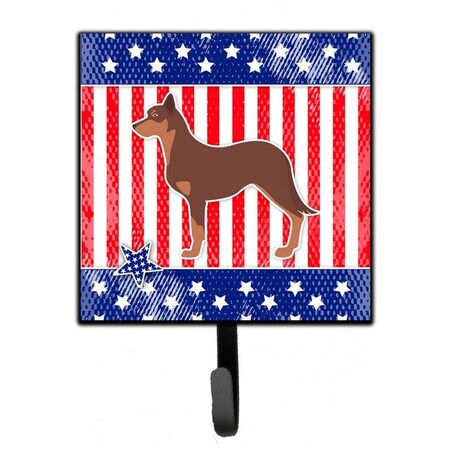 Jensendistributionservices USA Patriotic Australian Kelpie Dog Leash or Key Holder MI1656284